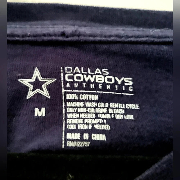 Dallas Cowboys Authentic - Mens Size M - Logo Long Sleeve T- shirt NFL - Picture 3 of 4